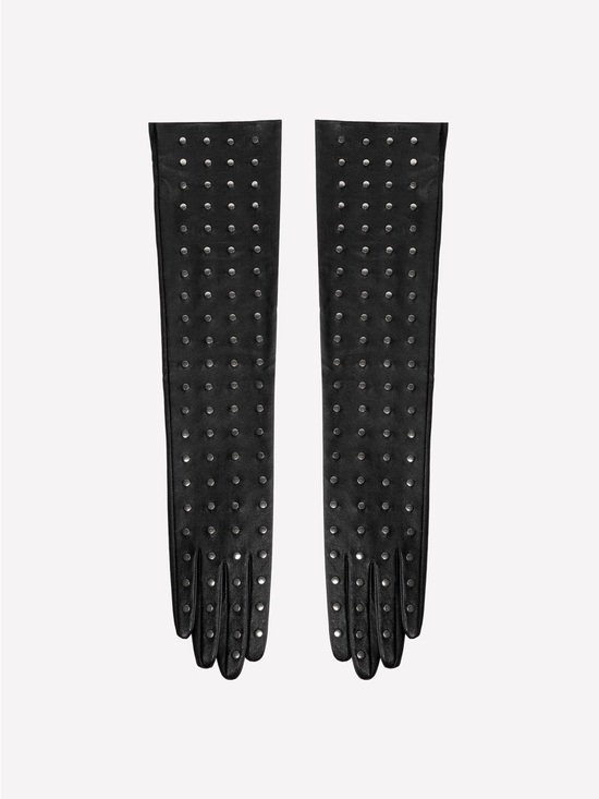 Zara Accessories - Zara Ludovic De Saint Sernin Studded Elbow Long Leather Gloves in Black